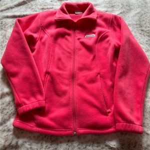 Fuchsia Columbia fleece zip sweater M